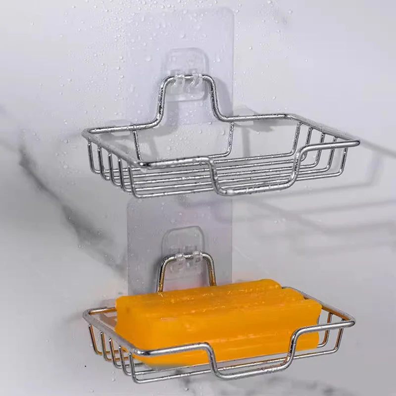 Seamless Waterproof Strong Adhesive Self-adhesive Hook Shelf Sticker For Bathroom Kitchen Wall Shelf Rack Kitchen Storage Rack