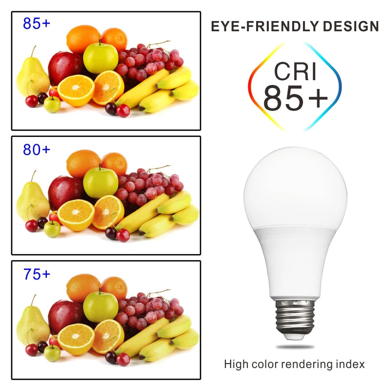 6pcs/lot E27 LED bulb AC 220V SMD2835 3W 6W 9W 12W 15W 18W 20WLED lamp Saving Cold Warm White Led Bulbs for Outdoor Light