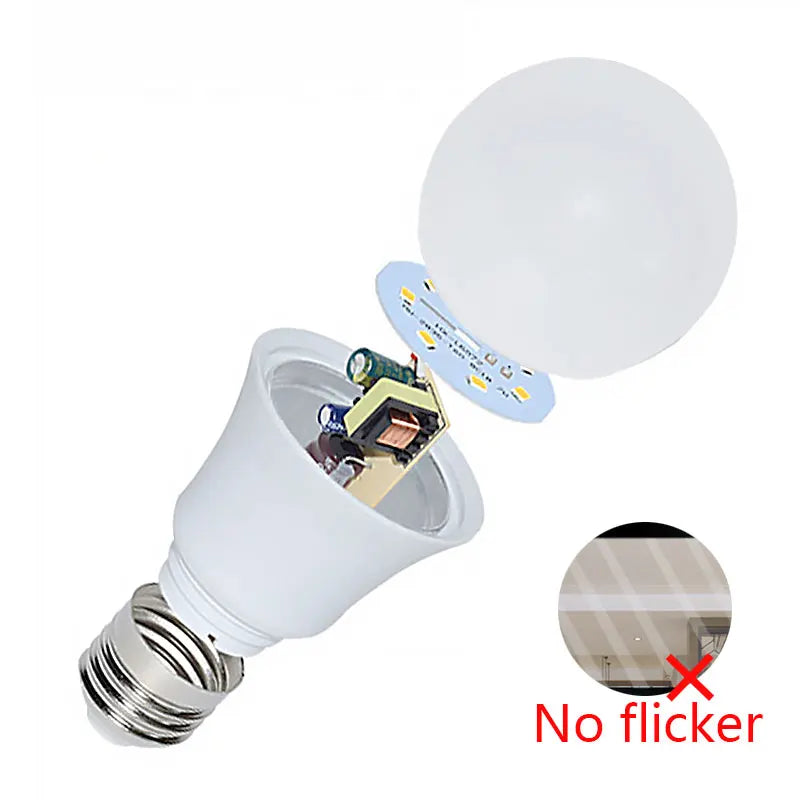6pcs/lot E27 LED bulb AC 220V SMD2835 3W 6W 9W 12W 15W 18W 20WLED lamp Saving Cold Warm White Led Bulbs for Outdoor Light