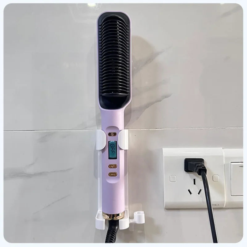 Curling Hair Straightener Holder Curling Tray Hooks Wall Mounted Hair Dryer Organizer Hooks for Bathroom Household Goods