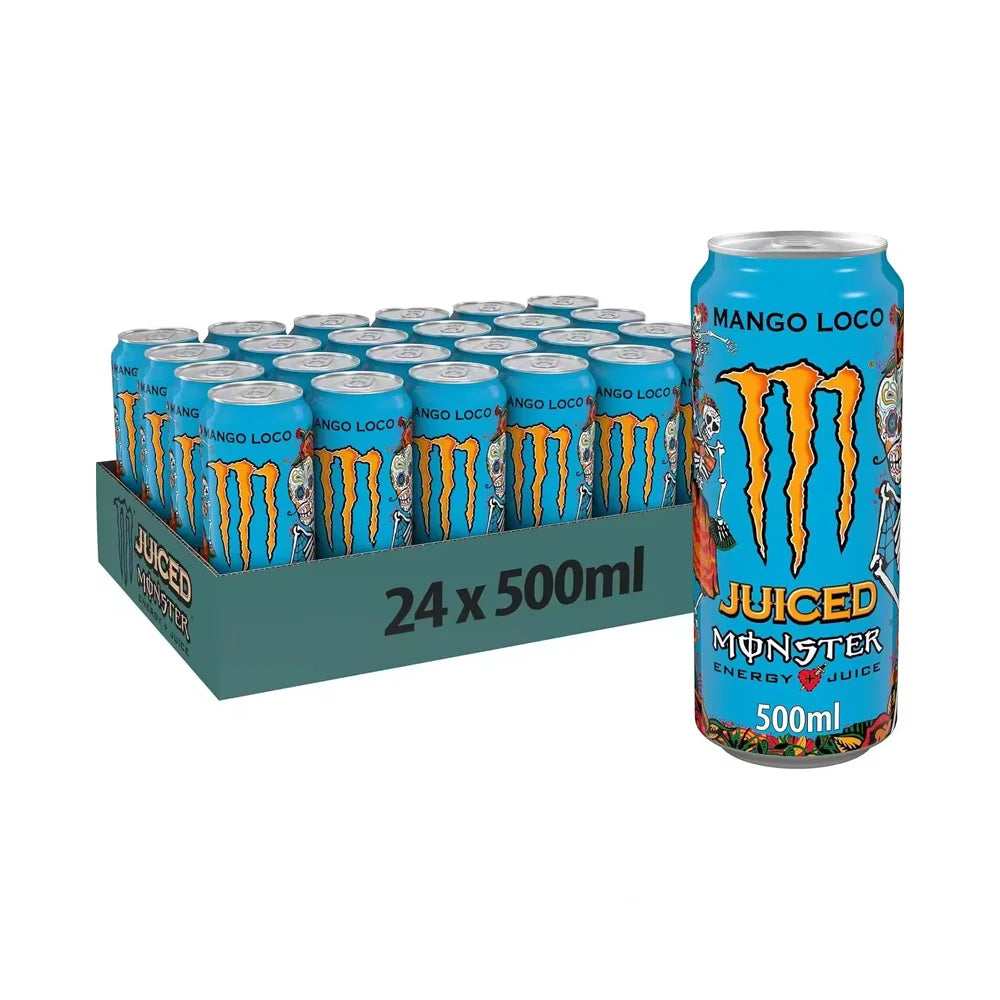 Monster energy ultra white sugar-free energy drink, crazy handle energy drink, original energy drink, 24*500 ml