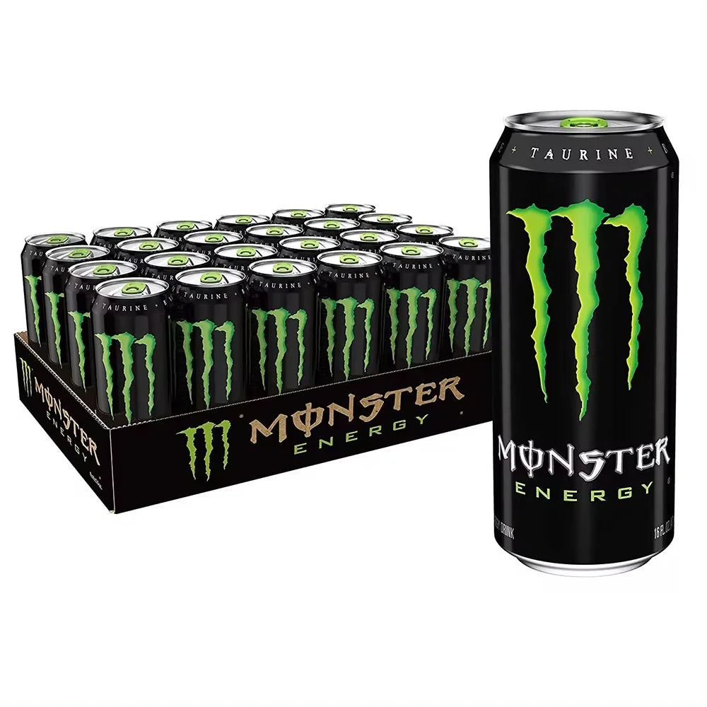 Monster energy ultra white sugar-free energy drink, crazy handle energy drink, original energy drink, 24*500 ml