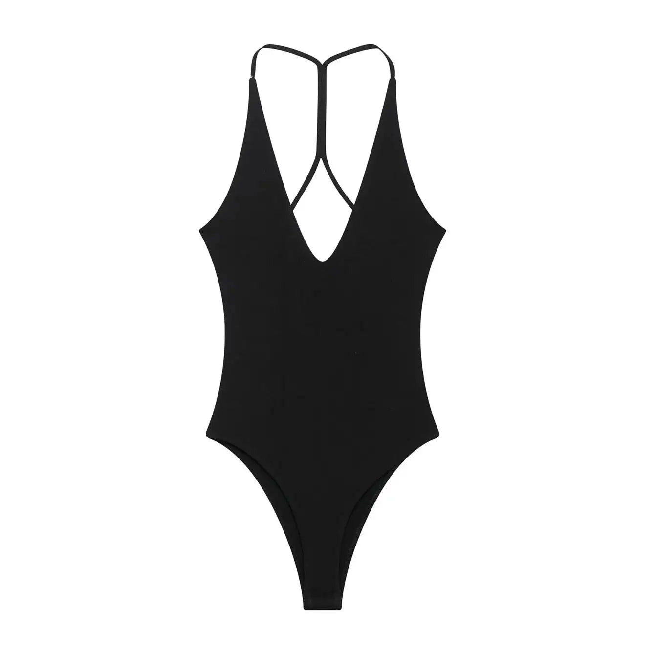 TFMLN Women Solid Bodysuit Sexy Backless Fashion Slim Women Top Chic V Neck Sling Body Suits Summer Female  High Street Outwear
