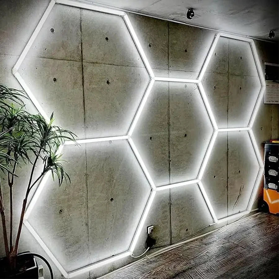 Honeycomb Led Light Garage Light Hexagon Led Lamp Tube Ceiling Lighting for Auto Car Body Repair Workshop