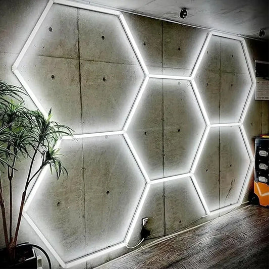 Honeycomb Led Light Garage Light Hexagon Led Lamp Tube Ceiling Lighting for Auto Car Body Repair Workshop