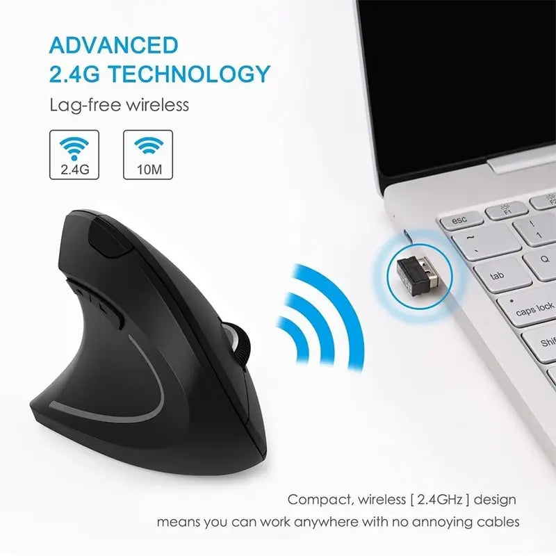 Popular New Style Right Hand White Fifth Generation Wireless  Vertical  Mouse