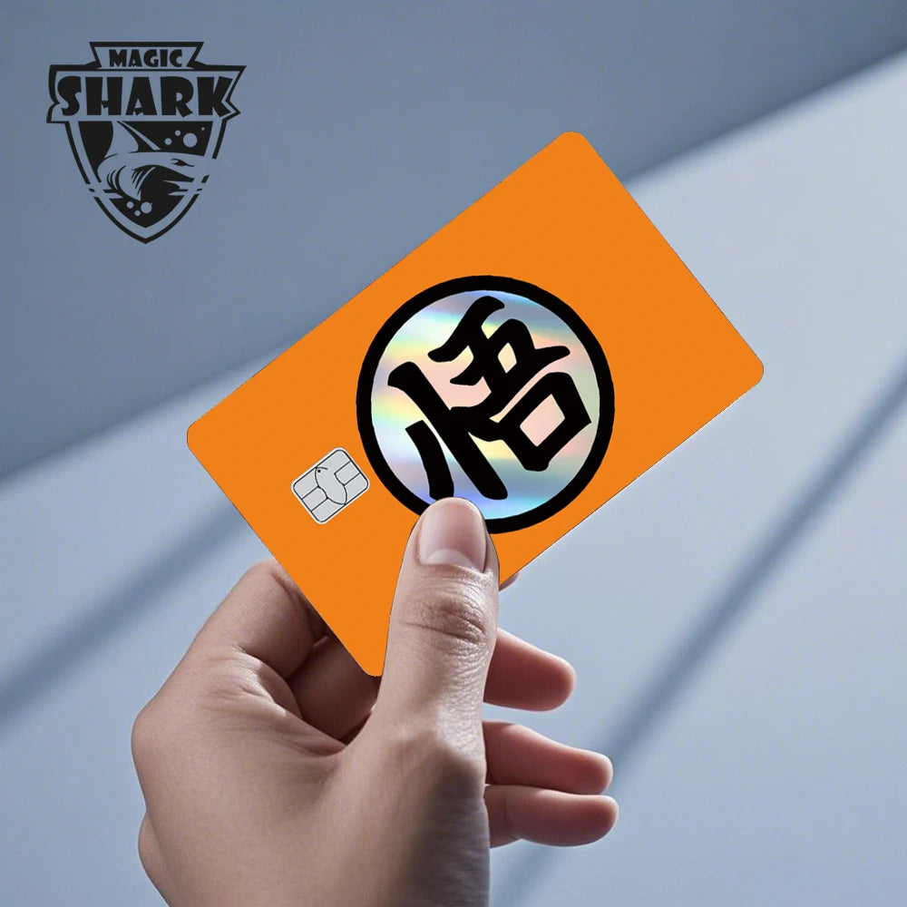 Magic Shark Dragons Balls Goku Vegeta Cool Shinny Holographic Laser Credit Debit Card Sticker Film Front Skin Cover