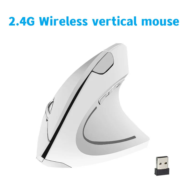 Popular New Style Right Hand White Fifth Generation Wireless  Vertical  Mouse
