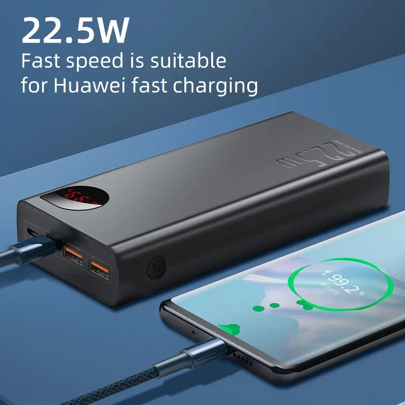 Baseus Power Bank 10000mAh 22.5W PD Fast Charging Powerbank Portable External Battery For iPhone 15 14 12 13 Pro Samsung Huawei