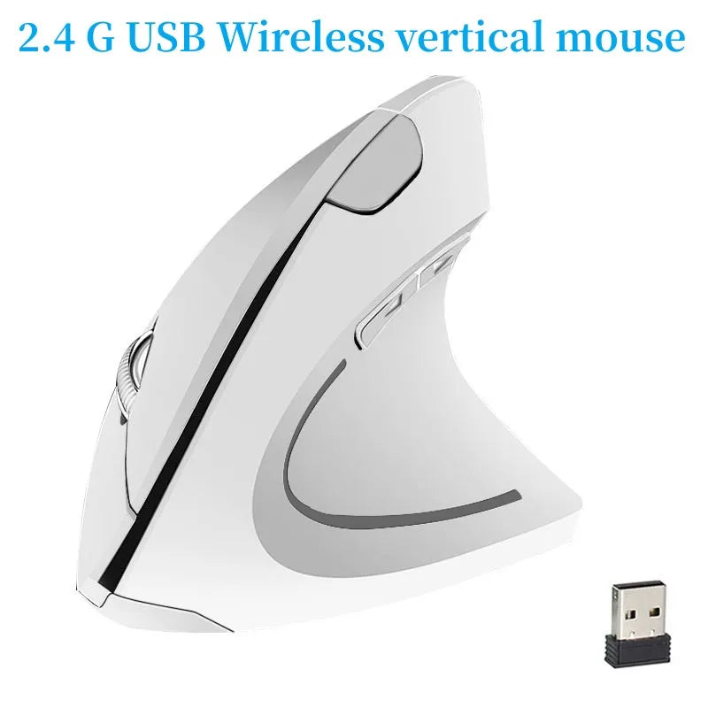 Popular New Style Right Hand White Fifth Generation Wireless  Vertical  Mouse