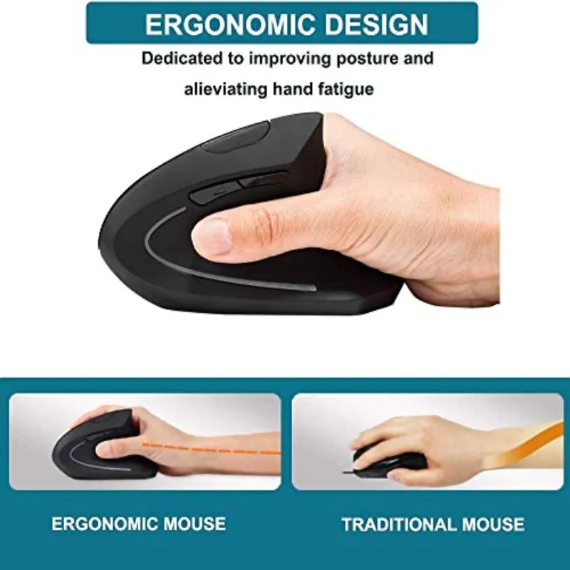 Popular New Style Right Hand White Fifth Generation Wireless  Vertical  Mouse